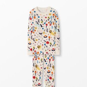 Hanna Andersson Floral Unicorn Long John Pajamas